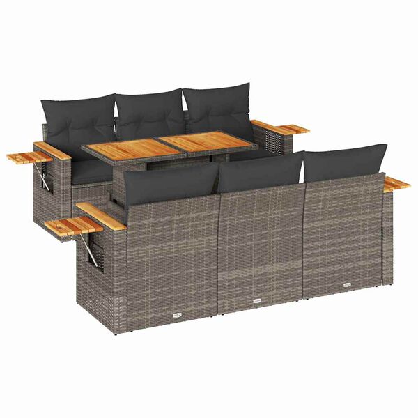 vidaXL Garden Sofa Set Grey