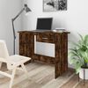 vidaXL Desk Smoked oak Engineered wood Medium Desk Rectangular
