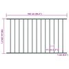 vidaXL Fence Panel Powder-coated Steel 5.6x3.3' Anthracite