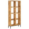 vidaXL Bookshelf Natural Mango Wood Solid mango wood 31.5x9.8x68.9 in