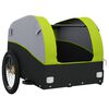 vidaXL Bike Trailer Black and Green 99.2 lb Iron