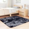 vidaXL Shaggy Rug Dark Grey 100% Polyester 47.2 x 47.2 in Foldable