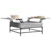 vidaXL Coffee Table Grey Sonoma Engineered wood, Metal 37.4 in square