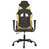 vidaXL Gaming Chair Black and Gold Faux Leather, Metal, Plywood Large