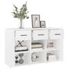 vidaXL Sideboard High gloss white Engineered wood Medium Sideboard