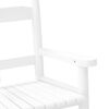 vidaXL Rocking Chair White Poplar wood Small Rocking Chair Rectangular
