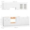 vidaXL Kitchen Cabinet Set White Engineered Wood Standard