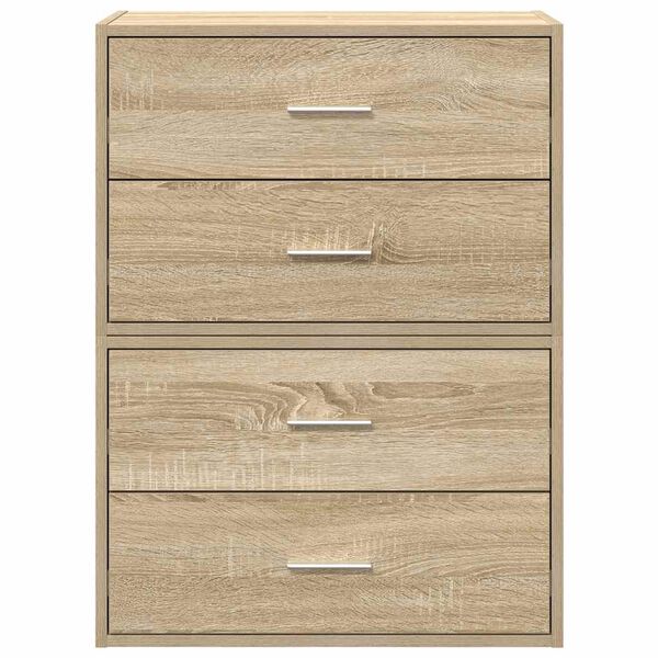 vidaXL Cabinet Set of 2 Sonoma Oak Engineered Wood Small