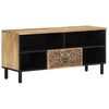 vidaXL TV Cabinet Natural wood Solid mango wood, engineered wood, iron