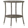 vidaXL Bistro Set Grey Poly Rattan 2-seater Removable Covers