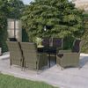 vidaXL Garden Dining Set Brown, Black