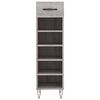 vidaXL Shoe Cabinet Grey Sonoma Engineered wood, iron, aluminum alloy