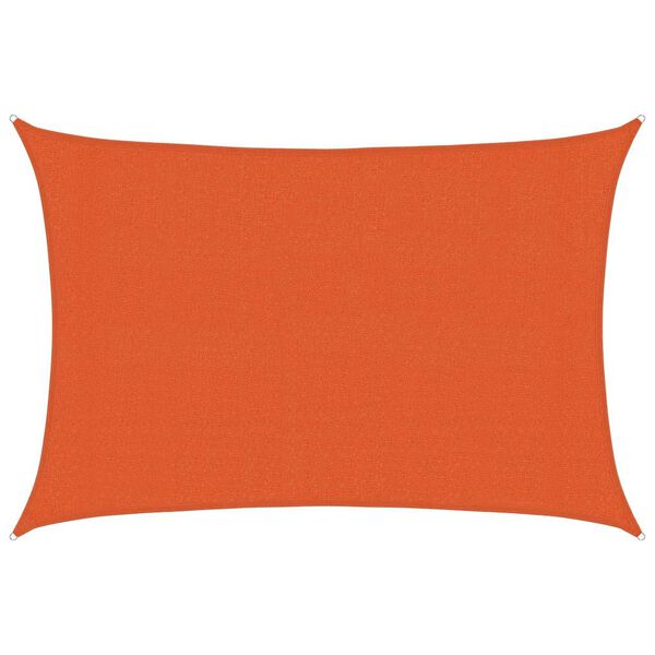 vidaXL Sunshade Sail 1.75 oz/ft&sup2; Rectangular Orange 9.8x14.8' HDPE