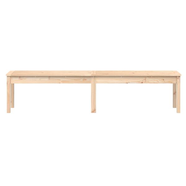 vidaXL Garden Bench Natural Pine Solid Pine Wood Large Seats Many