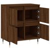 vidaXL Sideboard Brown Oak Engineered Wood, Metal Medium Sideboard