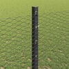 vidaXL Fence and Post Grey 3.94 x 32.81 ft Steel