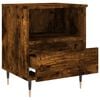 vidaXL Bedside Cabinet Smoked Oak Engineered wood Medium Bedside Cabinet