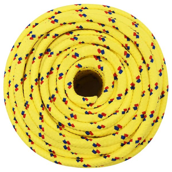 vidaXL Boat Rope Yellow 0.55 " 82.0 ' Polypropylene