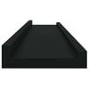 vidaXL Wall Shelf Set of 4 Black MDF Medium Decorative Inlays