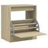 vidaXL Shoe Cabinet Sonoma Oak Engineered Wood Compact Shoe Cabinet