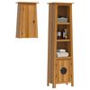 vidaXL Bathroom Furniture Set Natural Wood Solid Pine Wood Tall and Slim