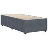 vidaXL Bed Frame Dark Gray Velvet, Plywood, Engineered Wood Twin