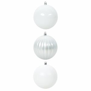 vidaXL Christmas Bauble Set 3 pcs White XXL
