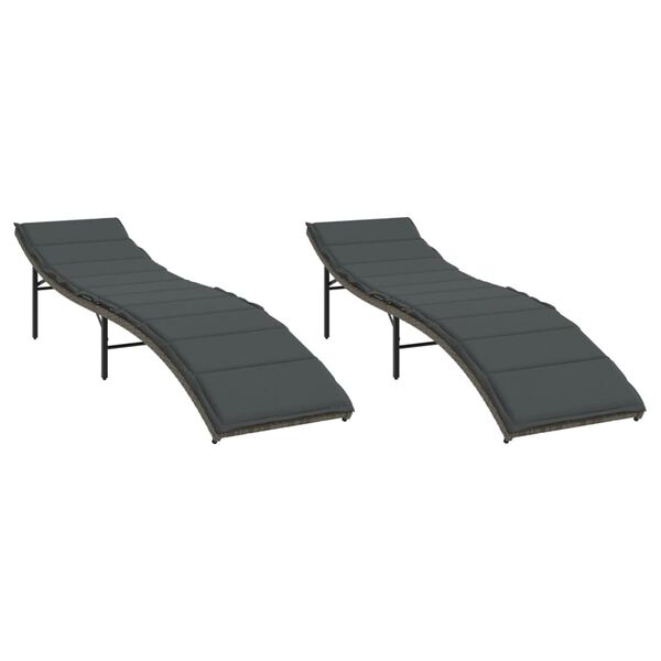 vidaXL Sun Lounger Grey