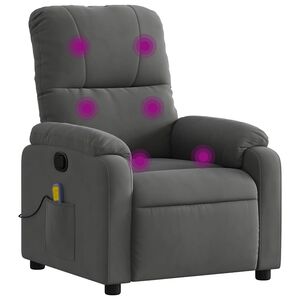vidaXL Massage Recliner Chair Dark Gray
