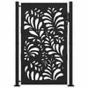 vidaXL Garden Gate Black 39.4x59.1" Steel Wave  Design