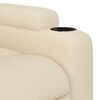 vidaXL Recliner Chair Cream 100% Polyester, Metal, Plywood Standard