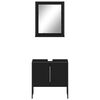 vidaXL Bathroom Cabinet Set Black