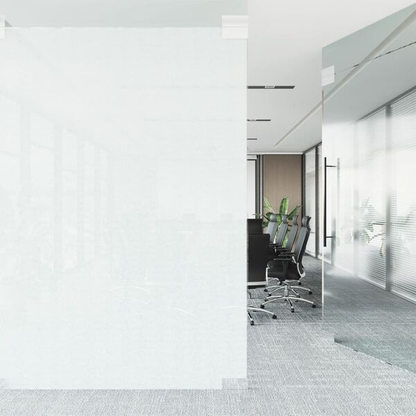 vidaXL Window Film Transparent White PVC 17.7 x 393.7 in