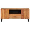 vidaXL TV Cabinet Natural Wood Solid Acacia wood, Engineered wood, Iron