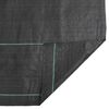 vidaXL Weed Membrane Black 100% Polypropylene 1.5x50 feet UV-resistant