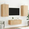 vidaXL TV Wall Unit Sonoma Oak Engineered Wood Four Piece Set