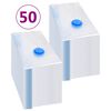 vidaXL Vacuum Travel Bag Set of 50 Transparent and Blue Plastic