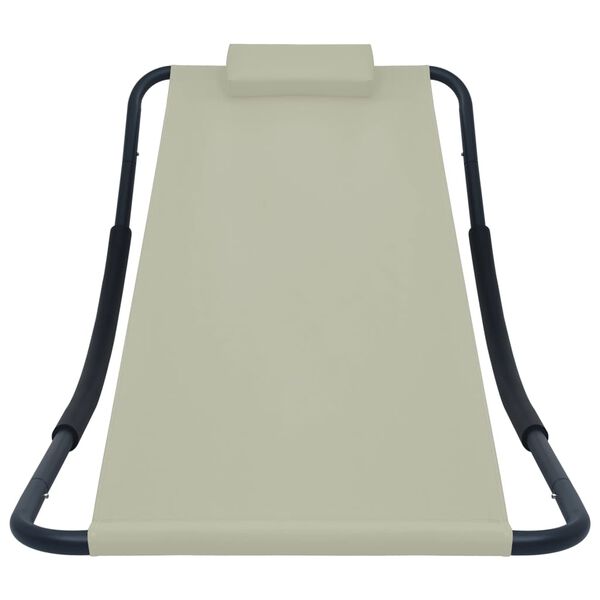 vidaXL Patio Bed Cream 200 x 35.4 " Steel