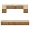 vidaXL 6 Piece TV Wall Units with LED Sonoma Oak Engineered Wood