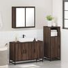 vidaXL Bathroom Furniture Set Brown Oak Engineered wood, metal, glass