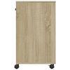 vidaXL Printer Stand with Wheels Sonoma Oak 23.6"x15.7"x27"