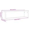vidaXL Kitchen Rack Stackable White 19.7x5.9x6.3" Engineered Wood