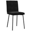 vidaXL Dining Chair Set of 6 Black Velvet (100% polyester), plywood, metal