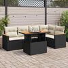 vidaXL Garden Sofa Set Black PE Rattan Large Modular Garden Sofa Set