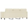 vidaXL 3-seater Sofa Cream Faux leather, metal, textilene 3-Seater