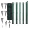 vidaXL Euro Fence Steel 82ft x 4.9ft Green