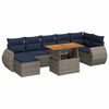 vidaXL 8 Piece Patio Sofa Set with Cushions Gray Poly Rattan