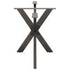 vidaXL Dining Table Leg Spider Shape Natural Steel 47.2 x 26.8 x (28.3-28.7) " Steel