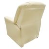 vidaXL Massage Chair Cream Faux Leather Standard Adjustable Footrests