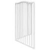 vidaXL Dog Gate Set of 2 White Poplar wood Large Foldable Dog Gate
